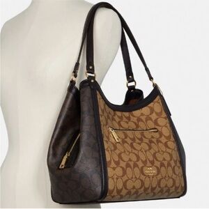 COACH Signature Color-block Kristy Hobo Satchel Shoulder Bag 💼 Tote Handbag